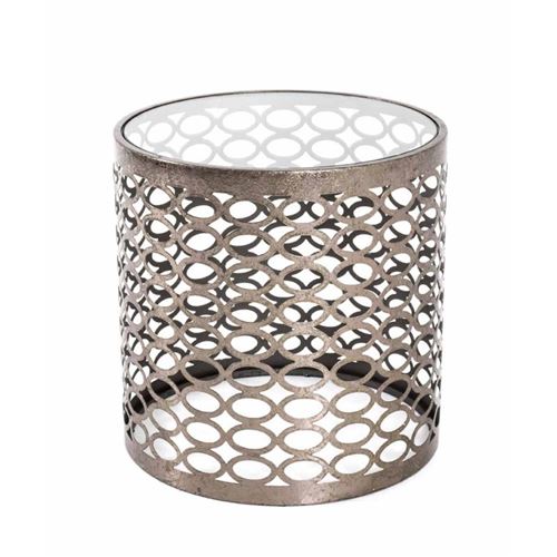 Paris Prix - Table D'appoint Design antiqua 42cm Bronze