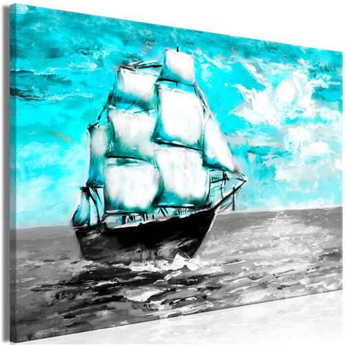 Paris Prix - Tableau Imprimé spring Cruise Wide Blue 80 X 120 Cm
