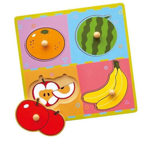 Sapin malin - sm59513 - puzzle classique - encastrement 4 sujets - fruit