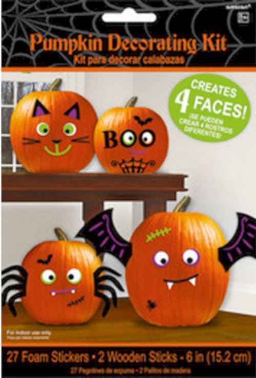 Amscan stickers Halloween 15,2 cm mousse noir/orange 29-pièces