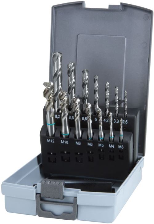 Ruko 245049RO Jeu de forets et tarauds rapides 14 pièces norme DIN 371 ou 376