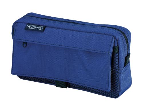 Herlitz Fourre tout avec deux poches, 21 cm Bleu