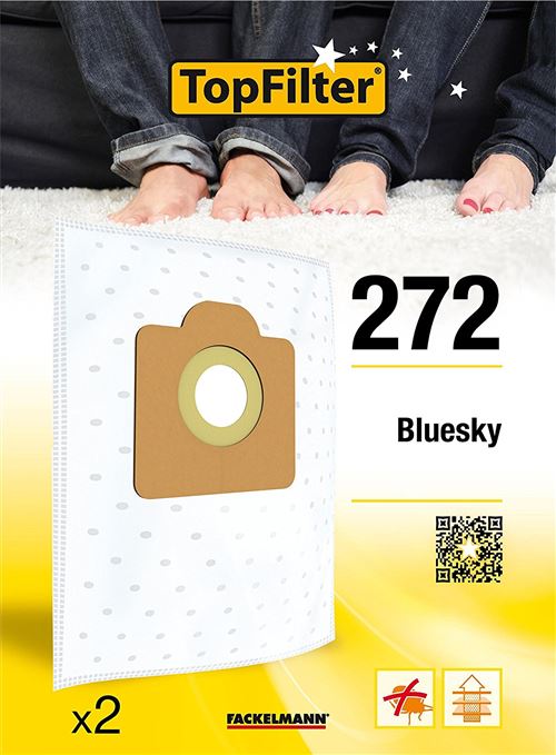 TopFilter 272, 2 sacs aspirateur pour Bluesky boîte de sacs d'aspiration en non-tissé, 2 sacs à poussière (30 x 26 x 0,1 cm)