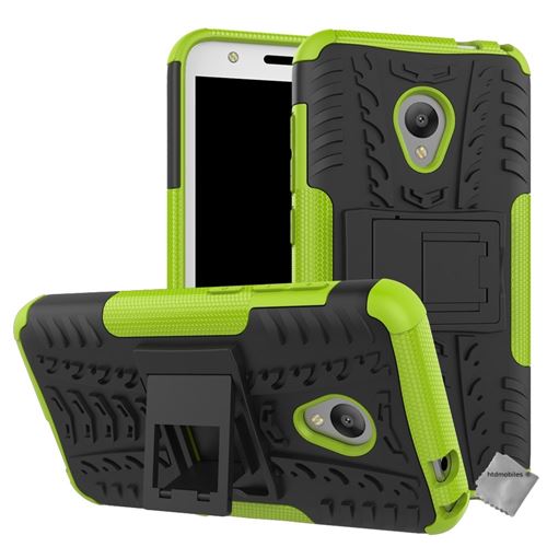 Housse etui coque rigide anti choc pour Alcatel U5 avec verre trempe - VERT