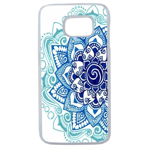 Coque Rigide Pour Samsung Galaxy S7 Edge Motif Mandala Bleu