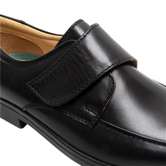 Roamers Chaussures de ville en cuir extra larges avec sangle a scratch Homme 40 FR Noir UTDF123 Chaussures et chaussons de sport Achat prix fnac
