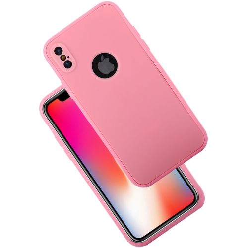 iPhone X Coque Protection Silicone Rose Coque Protection Plastique Bouclier Arrière ALS48221