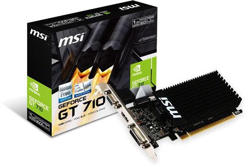 MSI GT 710 1GD3H LP grafische kaart - GF GT 710 - 1 GB