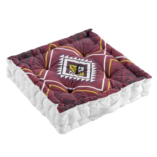 coussin de sol 45 x 45 x 10 cm coton imprime neo berbere