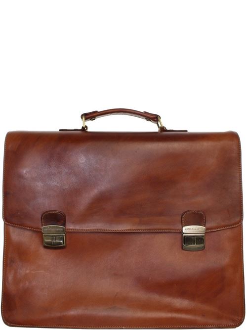Arthur & aston - Serviette Arthur et Aston en cuir ref_ast41178-cognac-42 * 30 * 14
