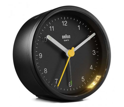 Horloge Analogique Noire 7.6X7.6X3.5Cm Bc-12-B Braun