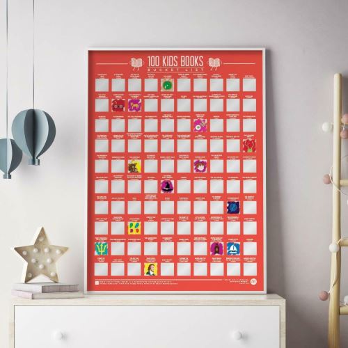 Affiche de grattage de livres pour enfants
