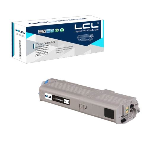 LCL Cartouche de Toner Compatible C532DN C542DN MC563DN MC573DN 46490607 6000Pages (1Noir) Remplacement pour OKI C532dn/C542dn/MC563dn/ MC573dn