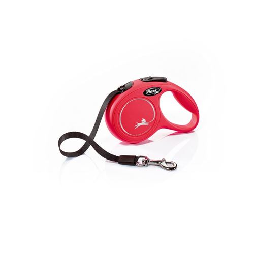 Flexi new classic in fettuccia xs 3m rosso