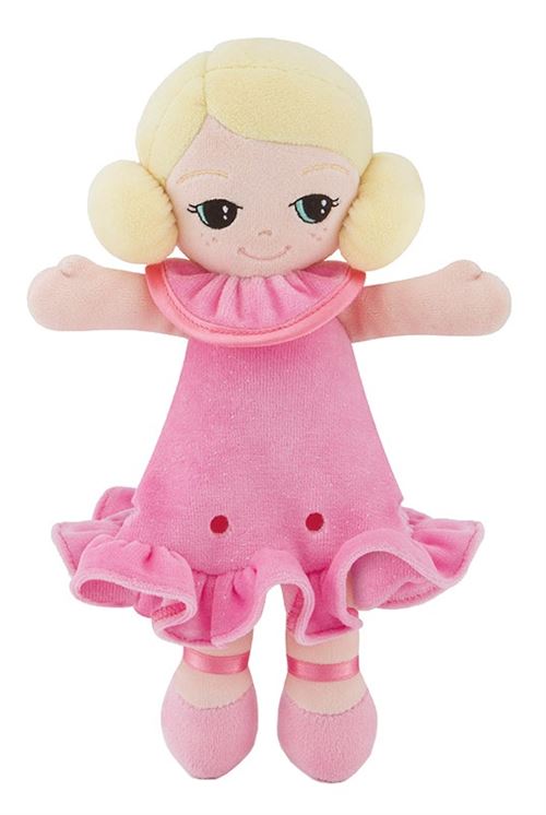Trudi poupée en tissu avec robe rose 24 cm