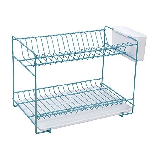 Sauvic égouttoir a vaisselle vintage - turquoise 89050