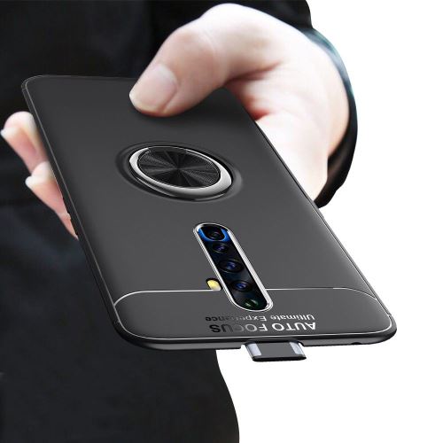 Coque Oppo Reno 2 Z Finger Noir Housse Etui Magnétique Rotatif hfs-house®