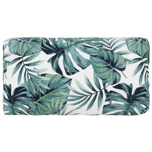 vidaXL Coussin de dossier de jardin Feuilles 40x80x20 cm Tissu