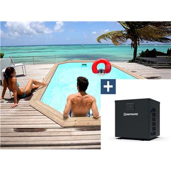 Piscine bois " Cordoue " - 3.48 x 2.15 x 1.18 m + Pompe à chaleur  3.5 kw/h - 1