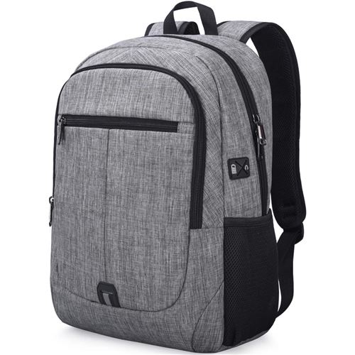 NUBILY Sac à Dos Ordinateur Portable 15,6 Pouces Léger Imperméable PC Collège École USB Affaires Voyage Loisirs Grande Homme Femm