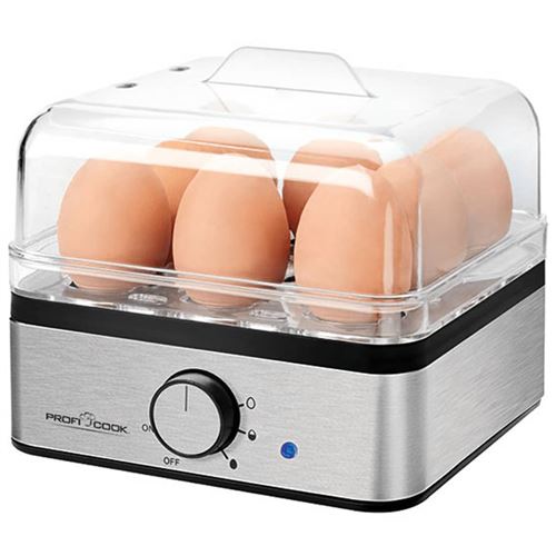 PROFICOOK  PC-EK 1084 - Cuiseur &agrave; &oelig;ufs - 400 Watt - inox/noir