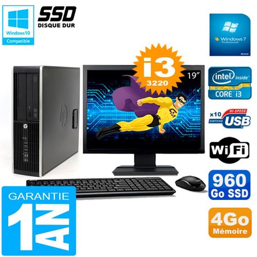 Pc hp compaq 8300 sff ecran 19' core i3-3220 ram 4go disque 960 go ssd wifi w7 État correct - Hewlett-Packard reconditionné disponible sur Fnac