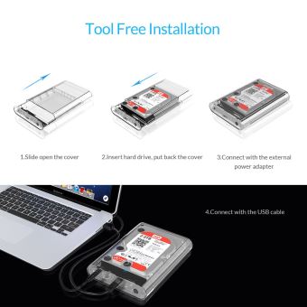 Orico 3.5 ''boîtier De Disque Dur Sata Vers Usb 3.0 Adaptateur