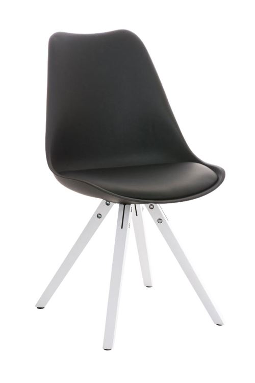 Chaise Pegleg Square , Noir /Blanc