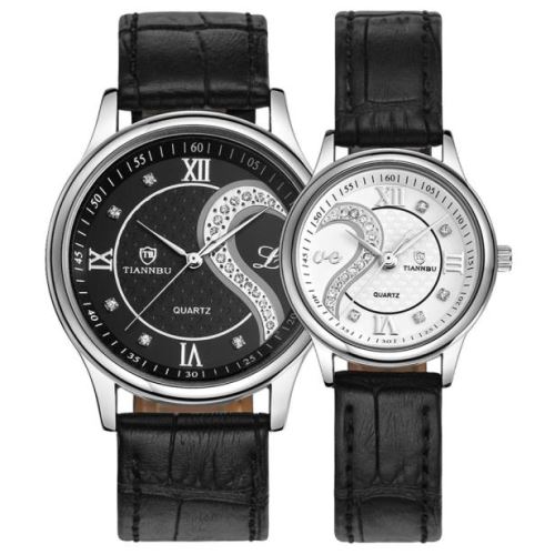 GENERIQUE - Montre Couple - Cuir - Romantique - Image 2