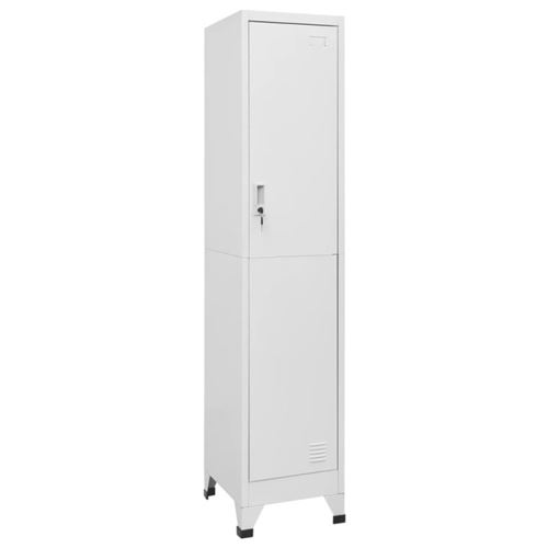 Vidaxl Gris Armoire À Casier 38X45x180 Cm