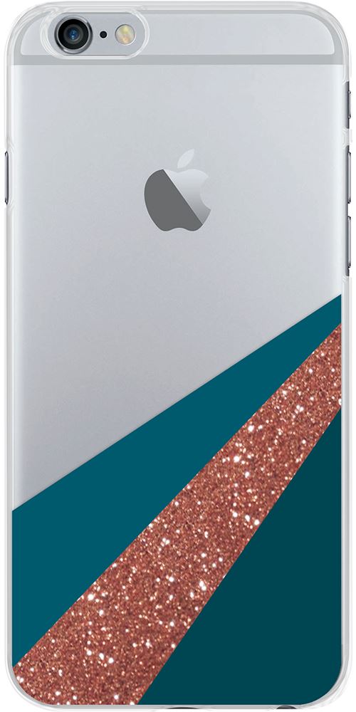 Coque semi-rigide transparente On the line bleue pour iPhone SE (2020)/8/7/6S/6