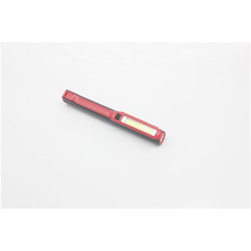 Lampe Torche de Poche à Double Eclairage LED & COB Rechargeable (Rouge)