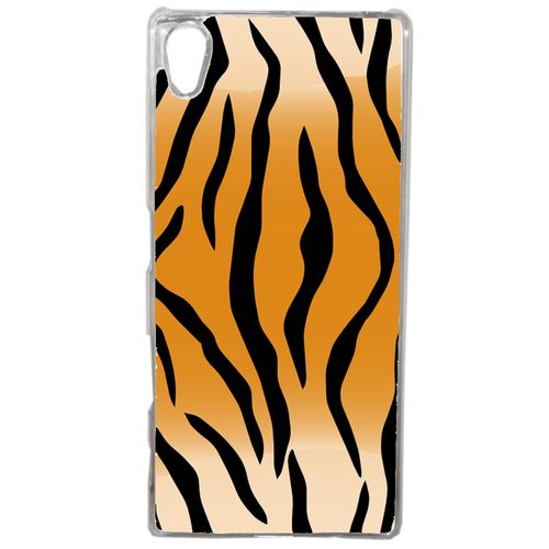 Coque Motif Tigre Compatible Sony Xperia Z4 Transparent