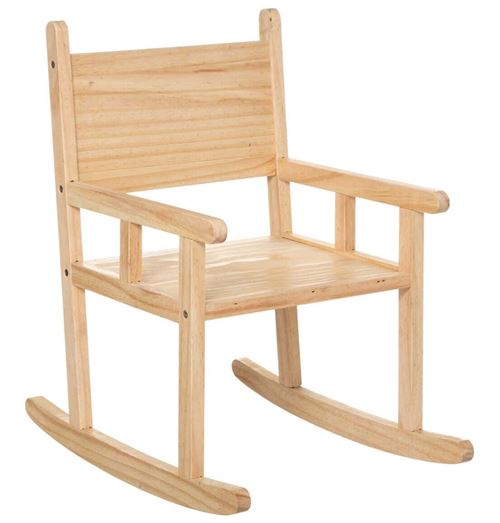 Rocking chair enfant en bois - Longueur 54 x Profondeur 36,5 x Hauteur 59,5 cm -PEGANE-