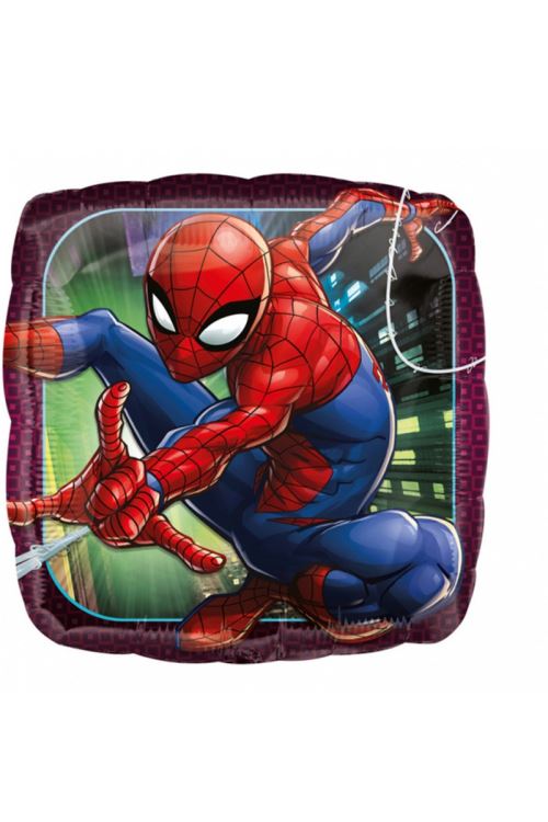 Ballon Aluminium Carré Spiderman™ - Bleu