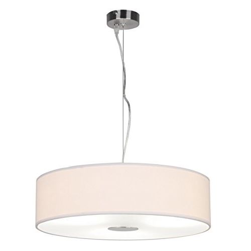 Ledar suspension - lemgo 3 x e27 acier inoxydable crème