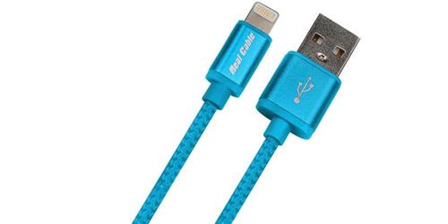 Câble Lightning 8 Pin vers USB 2.0 Real Cable iPlug Light Bleu (1 m)