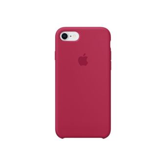coque en silicone apple rose rouge pour iphone 7 et 8