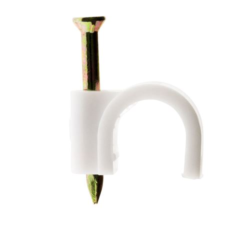 Zenitech Blanc - Lot De 100 Crochets De Fixation Ø10mm