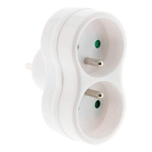 Zenitech Blanc - Multiprise Biplite 2X16a