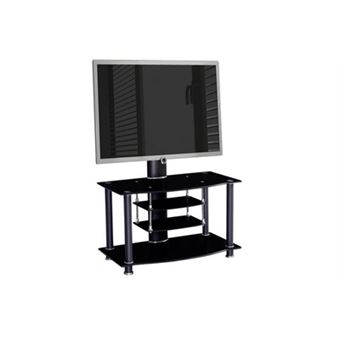 Meuble Tv Hifi Pour Ecran Plat 90 Coloris Noir Achat Prix Fnac