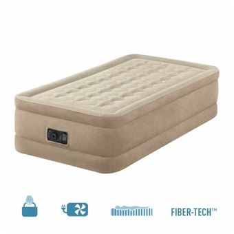 Lit gonflable Intex Ultra Plush 1 place Beige