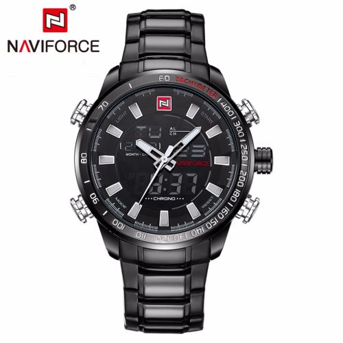 Quartz Numérique Sport Noir+Noir Montre Homme