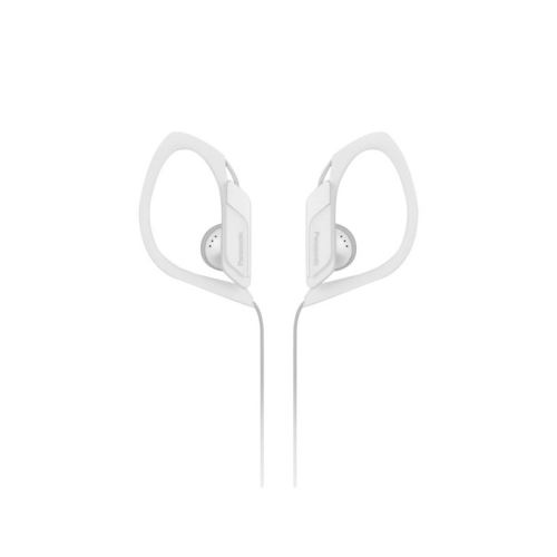 Panasonic RP-HS34E - Sports - In-ear hoofdtelefoons - oordopje - bevestiging over het oor - met bekabeling - 3,5 mm-stekker - wit