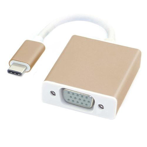 USB C pour Adaptateur Vga USB 3.1 Type C (USB-C) pour Adaptateur Vga avec Boîtier en Aluminium WEN038