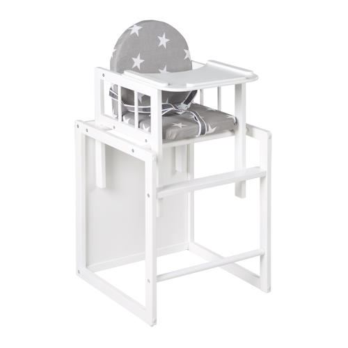 Chaise haute convertible collection 'Little stars' Roba 88cm - Blanc
