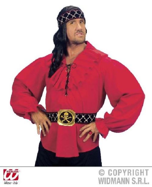 Chemise homme pirate rouge (40/44)