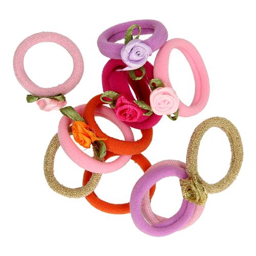 Terry élastique avec des roses, 12pcs.