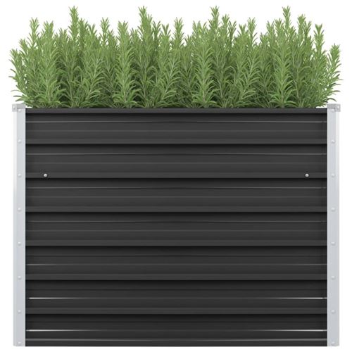 Vidaxl Gris Lit Surélevé De Jardin Anthracite 100X40x77 Cm Acier Galvanisé - Image 1