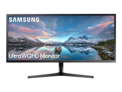 Samsung S34J550WQU - SJ55W Series - LED-monitor - 34 - 3440 x 1440 Ultra WQHD @ 60 Hz - VA - 300 cd/m² - 3000:1 - 4 ms - 2xHDMI, DisplayPort - donkergrijs/blauw